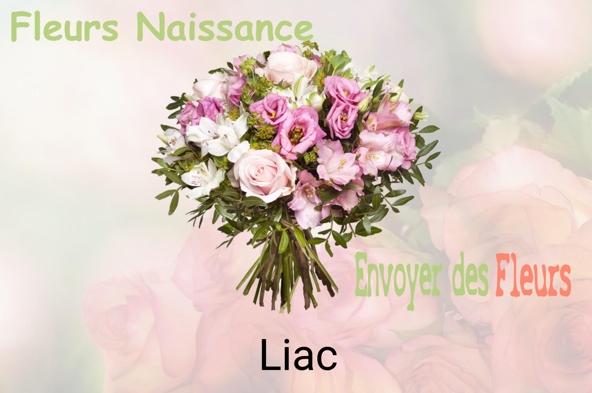 Bouquet de fleurs de naissance livré à Liac